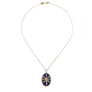Elizabeth and James oval gold-tone silver starburst pendant necklace